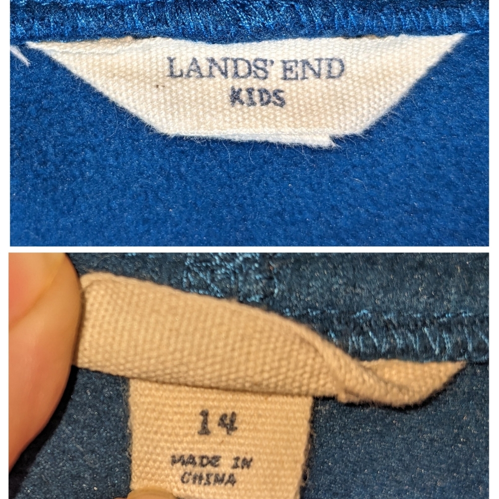Lands End Fleece Hooded Robe - Picture 8 of 8